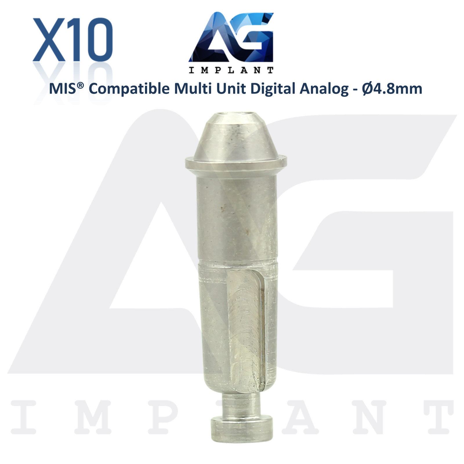 x10 Multi Unit Digital Dental Analog Ø4.8mm MIS® Compatible System Lab