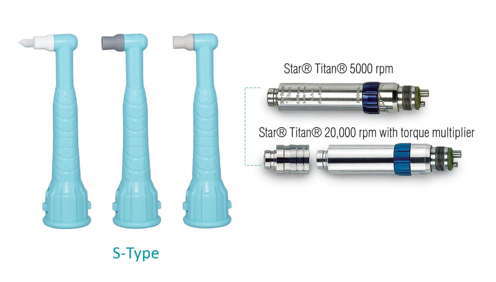Pac-Dent ProAngle EZ M-Type extented 90 degree angle, soft cup, Pac-Dent (Multi)