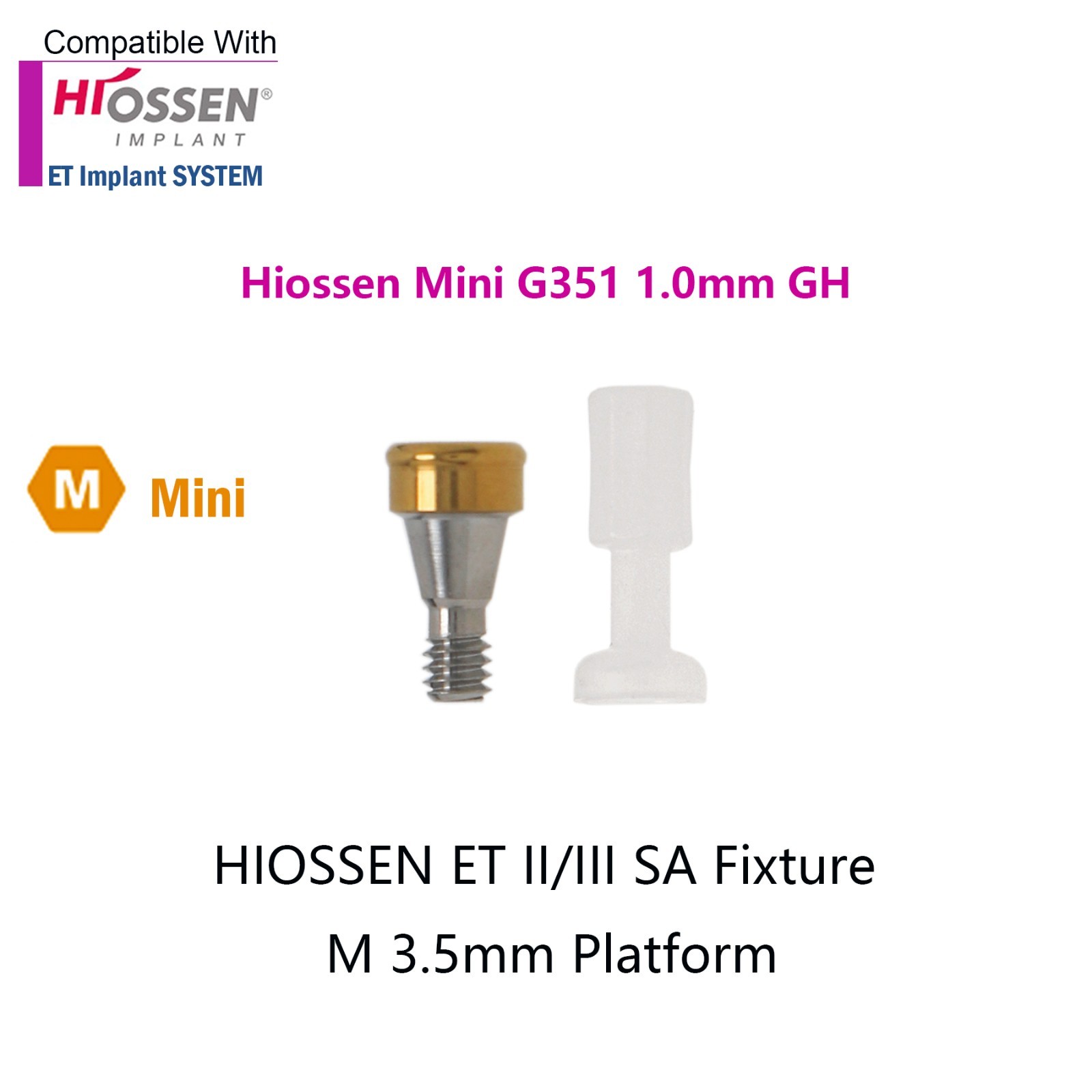 US Dental Locator Attachment Abutment for Hiossen ET/OsstemTS Mini Regular Plat