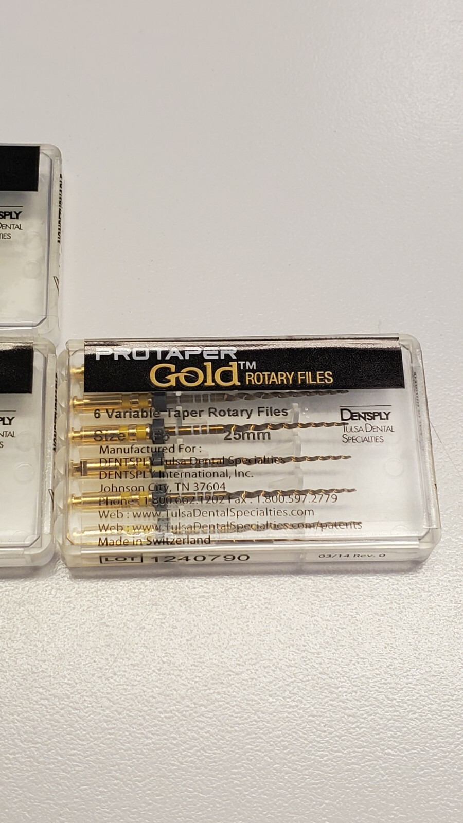 Dentsply ProTaper Gold Rotary Files F1,F2,F3,F4,F5,S1,S2 25mm – 30 files/5 packs