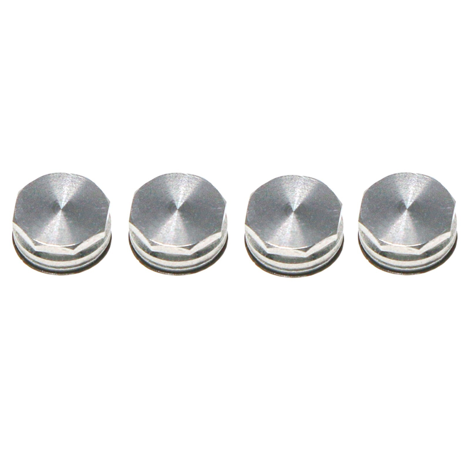 4Pcs US Dental Locator Abutment Retention Caps Metal cap & black Inserts Set