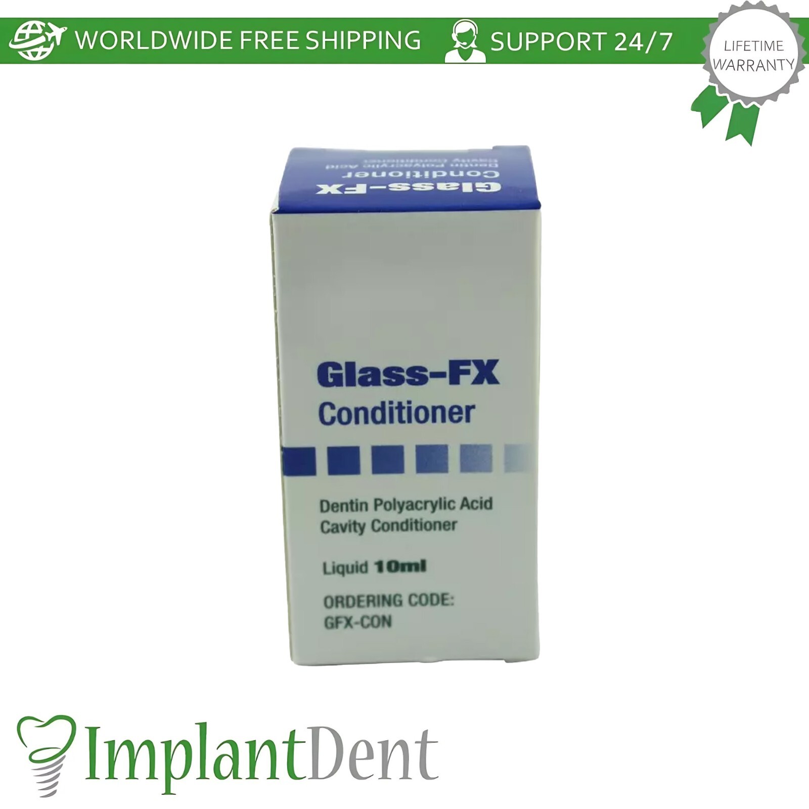 Dental Glass FX Dentin Conditioner 10ml Surface Preparation Dentistry Lab