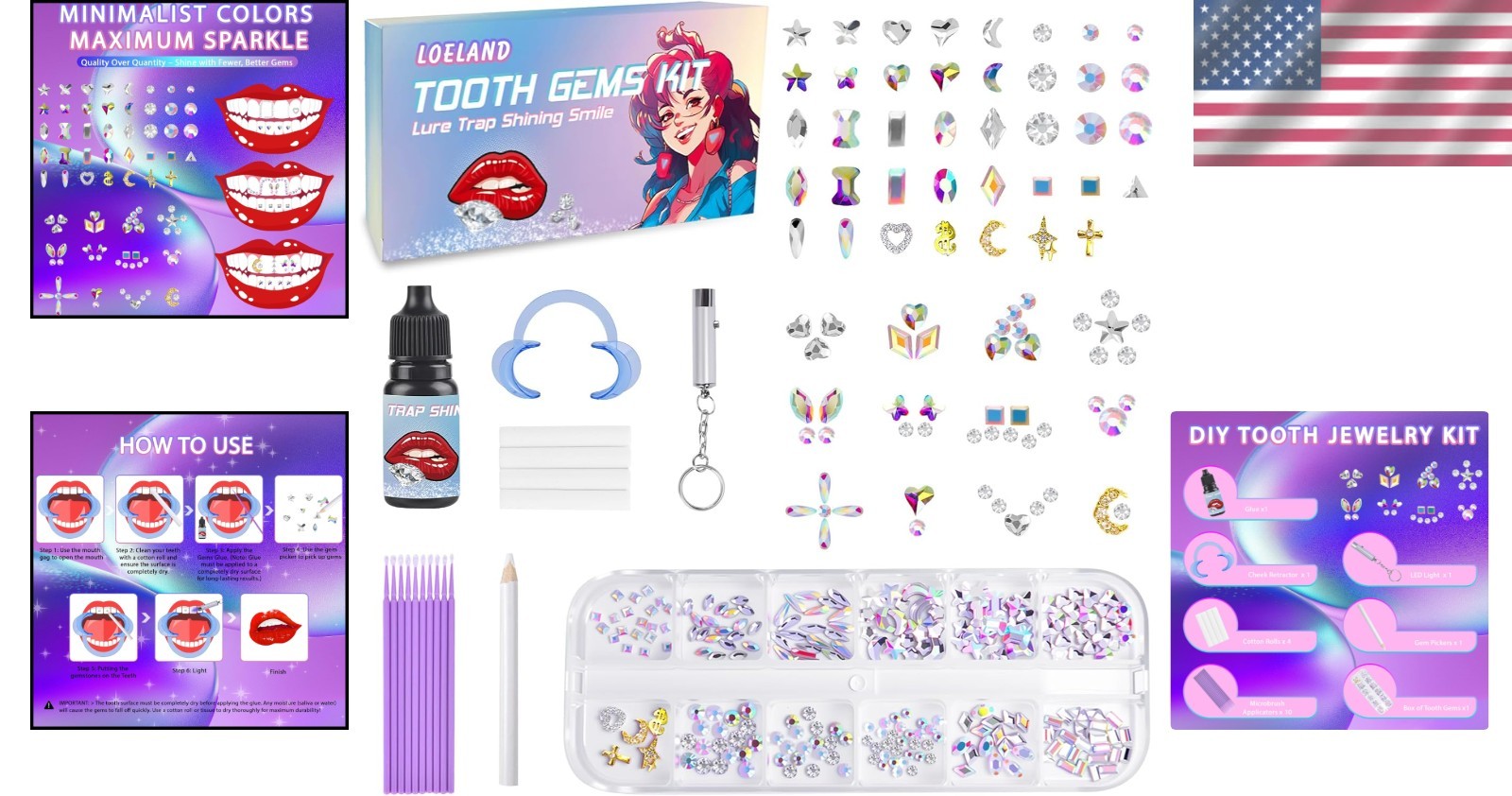 Professional Tooth Gems Starter Set – Create Your Unique Smile Effortlessly