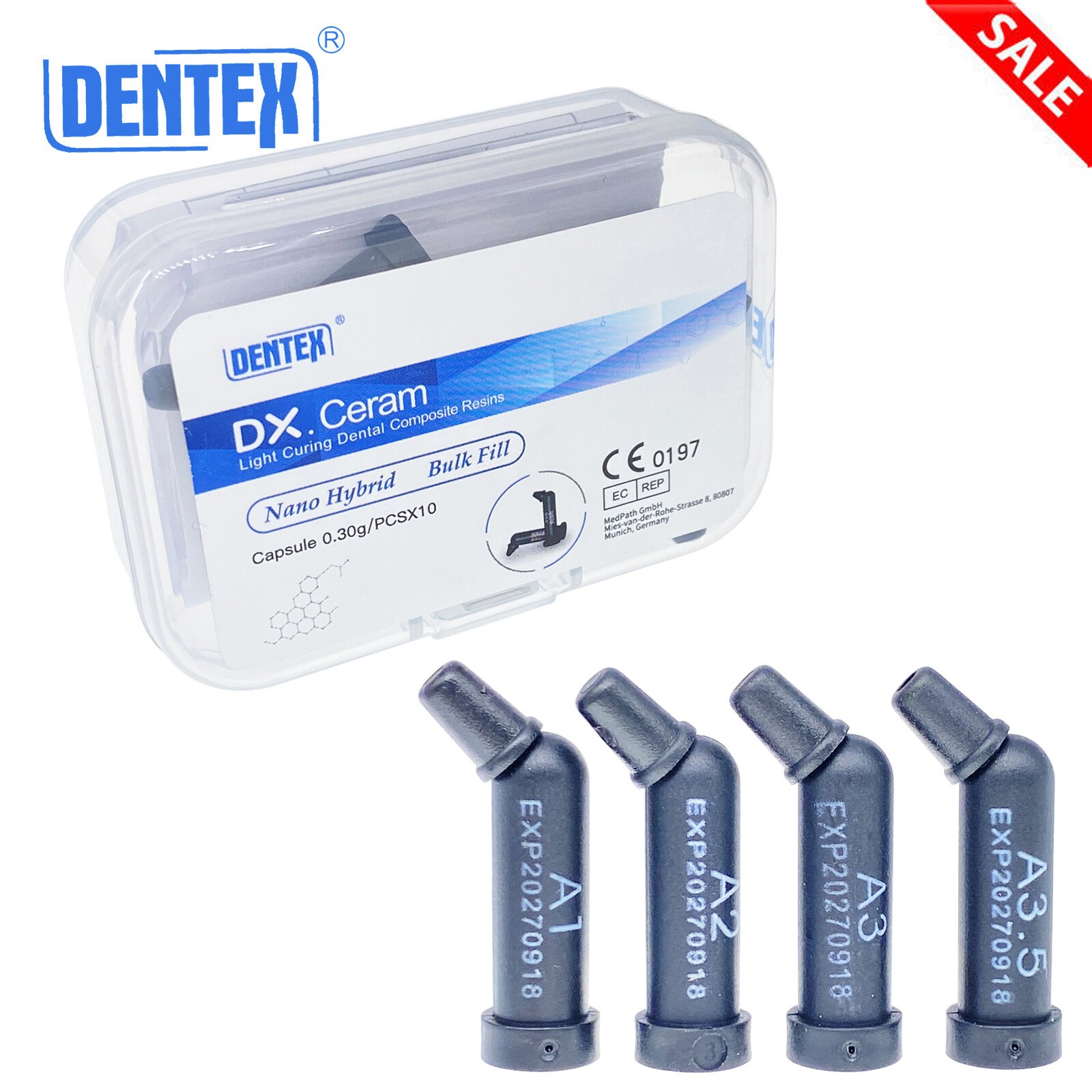 DENTEX Dental Composite Re Capsules Unidose A1 A2 A3 B1 Fit Filtek SM