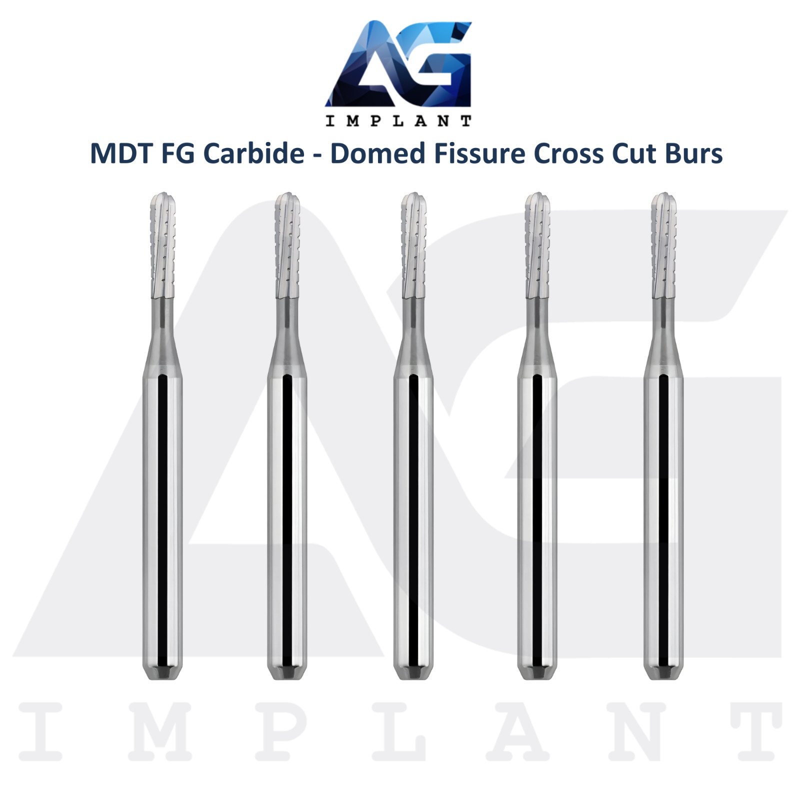 Dental MDT Domed Fissure Cross Cut FG Carbide Burs L19.0mm Cavity Preparation