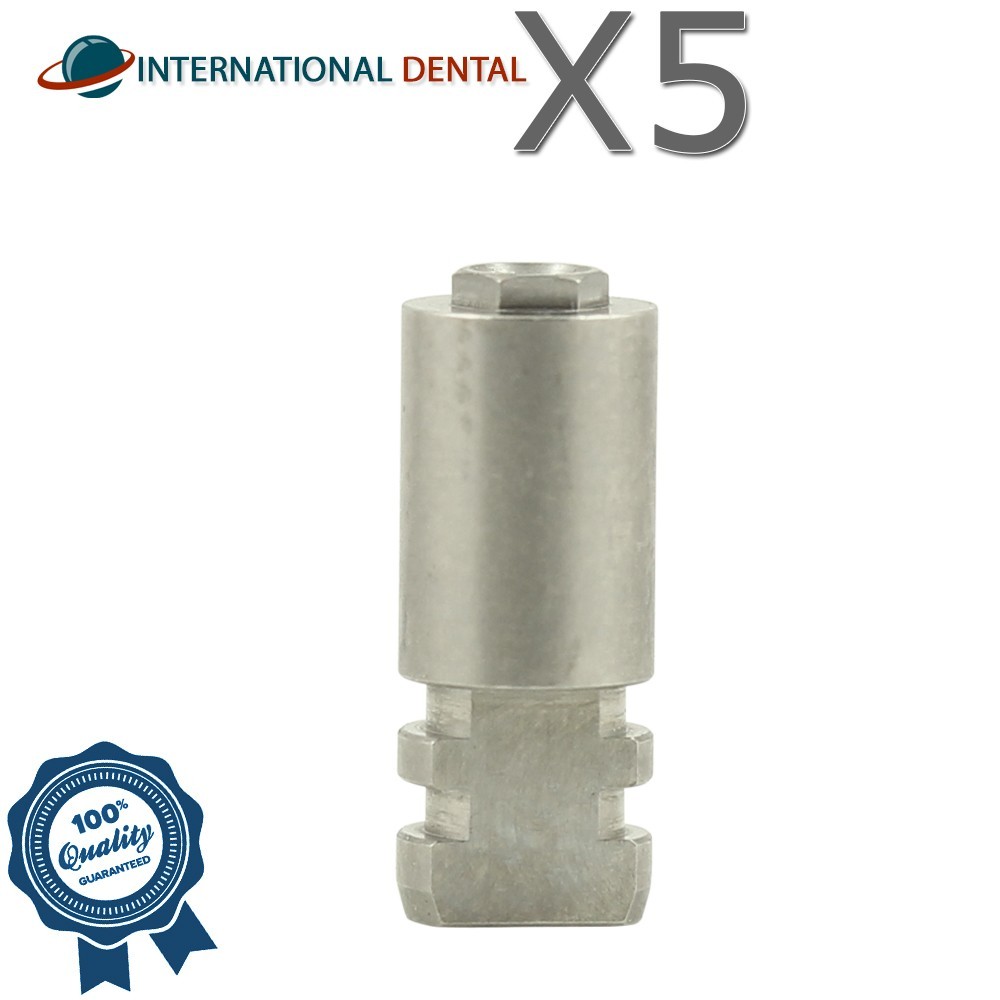 5 Dental Fixture Analog Ø5.0mm 3i Osseotite® Compatible Stainless Steel Replica