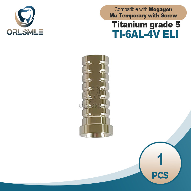 MU Temporary Titanium Cylinder compatible with Megagen platform D4.8