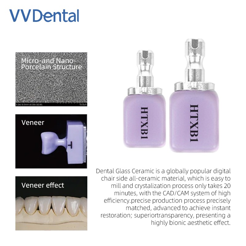 Dental Glass Ceramic Blocks Lithium Disilicate C14 High Transparency CAD/CAM