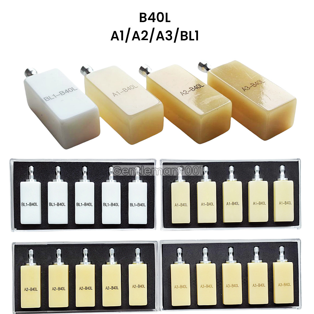 5pcs Dental PMMA Blocks Sirona MCXL Disk B40L/C14 Cerec Bleached A1/2/3/BL1