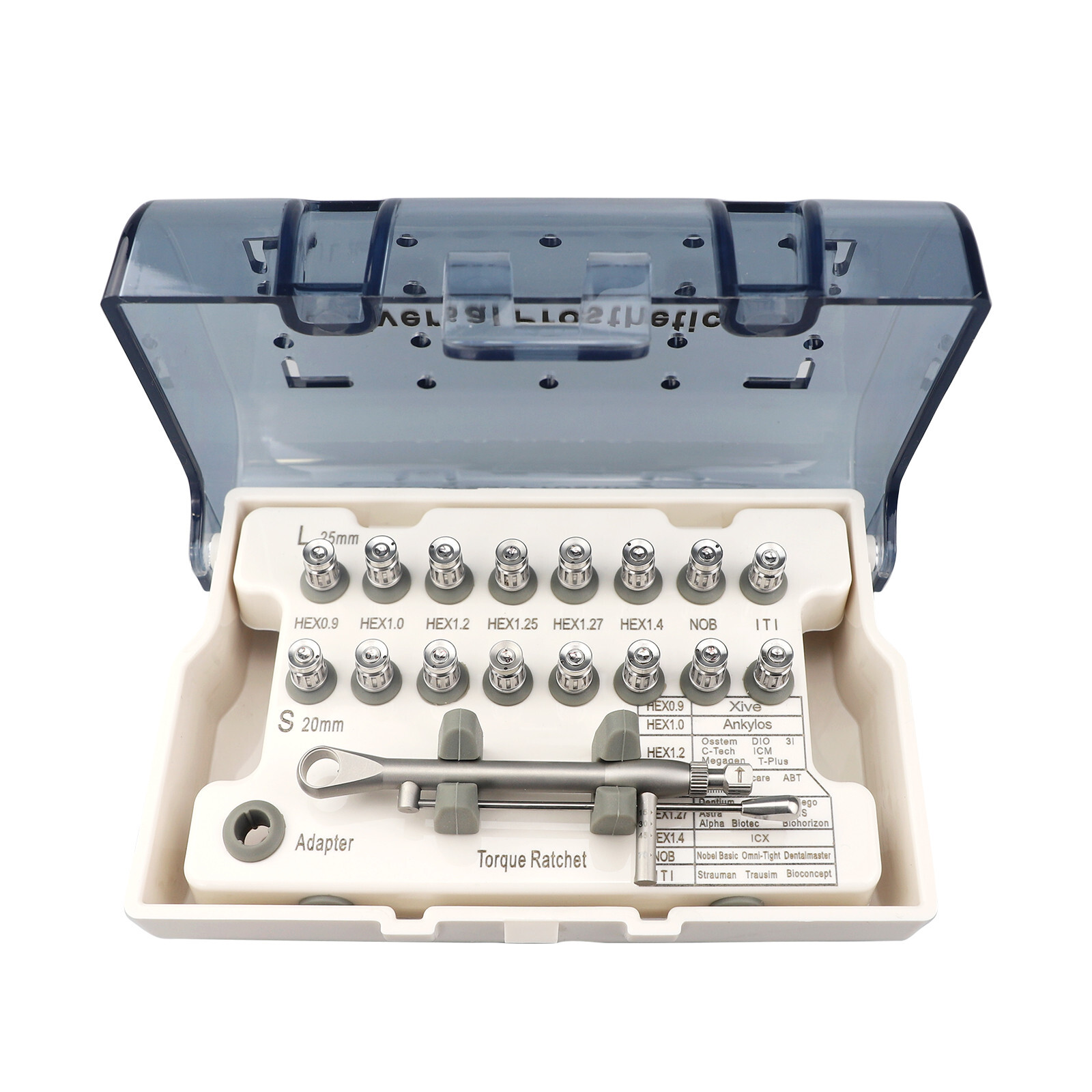 Dental Universal Implant Wrench Screwdrivers Restoration Tool Kit 10-70NCM