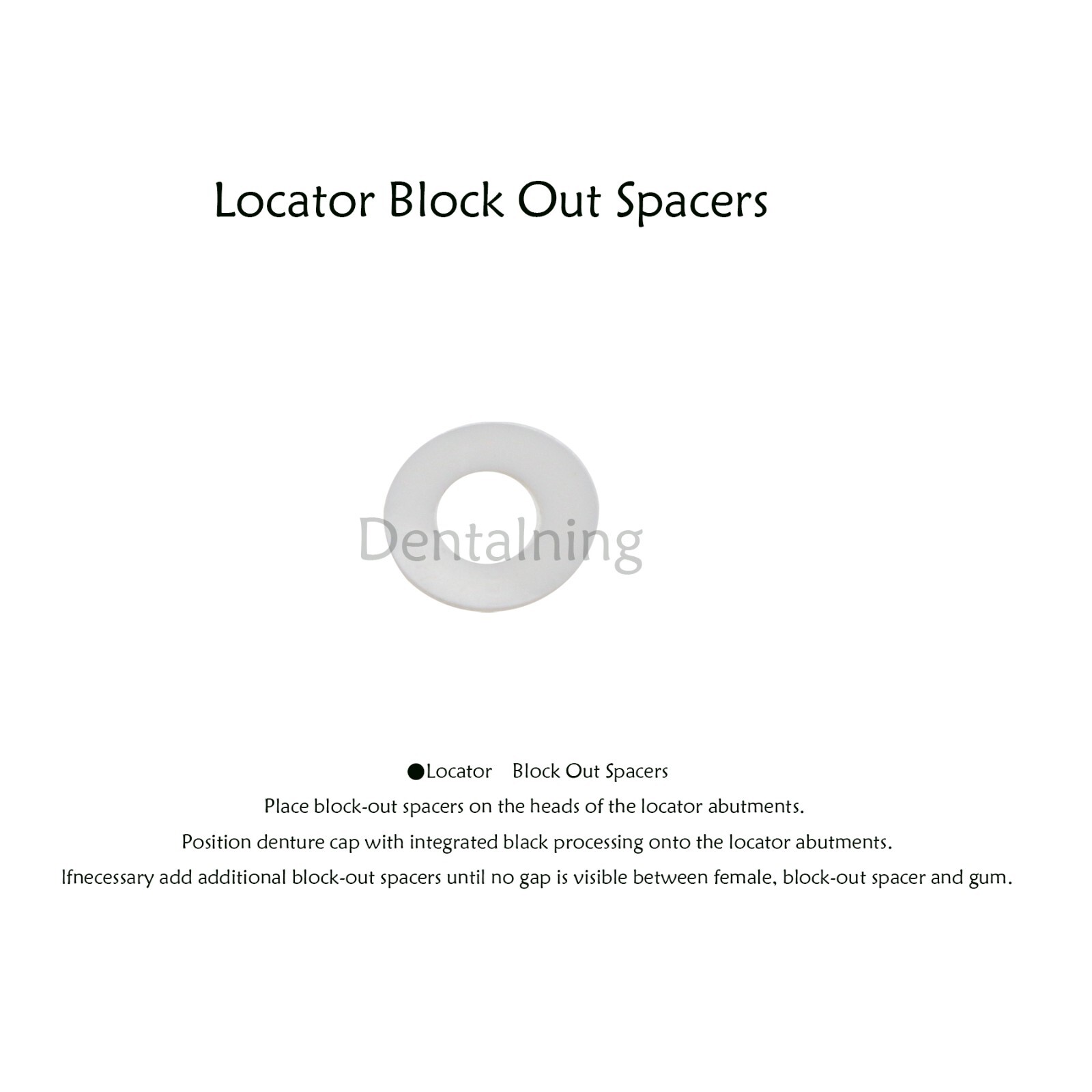 Dental Zest Locator Standard/Extended Range Male cap Processing Package-2Pack