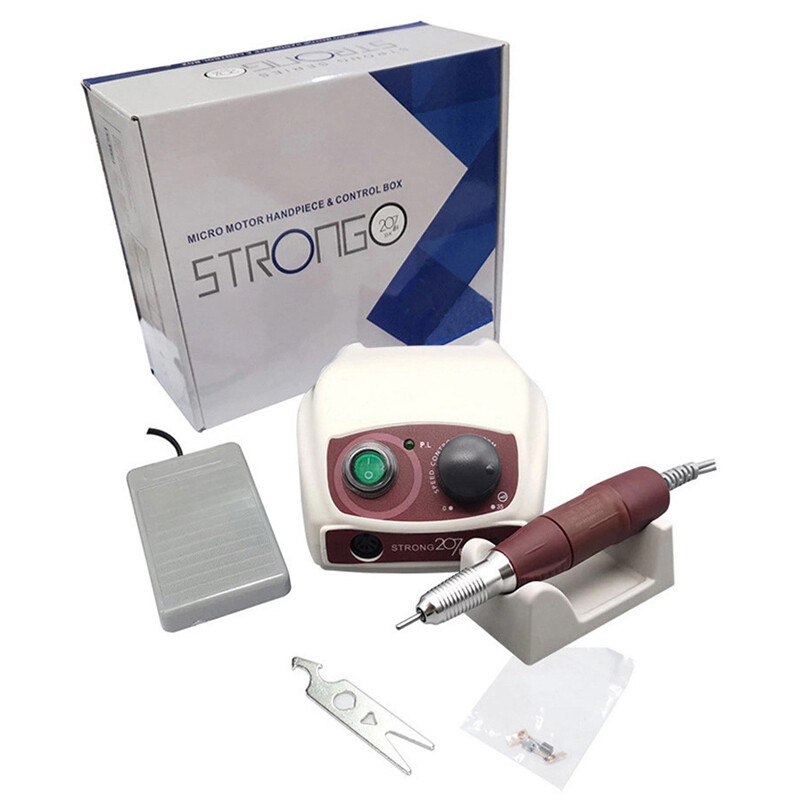 Dental Lab Micromotor Strong207+120II 35K RPM Nail Polish Jade Engraving Machine