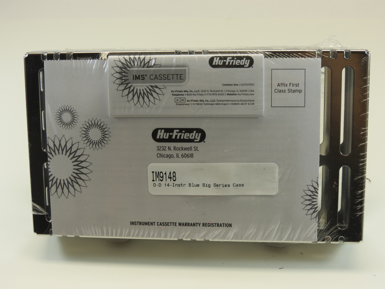 HU FRIEDY Double Decker Cassette Holds 14 Instruments Blue 8″x4.5″x1.5″ IM9148
