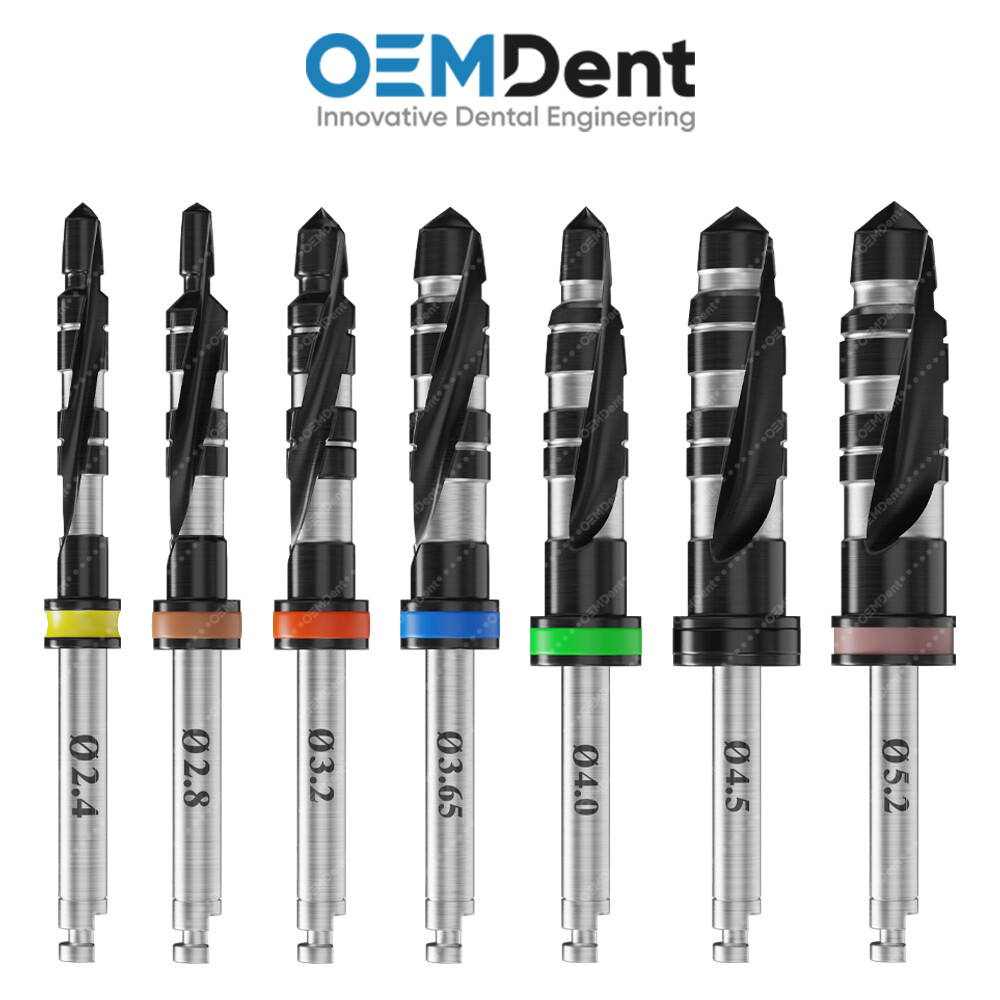 Carbon DLC Step Drills 16mm Universal Instrument Tool Dental Fixtures Placement