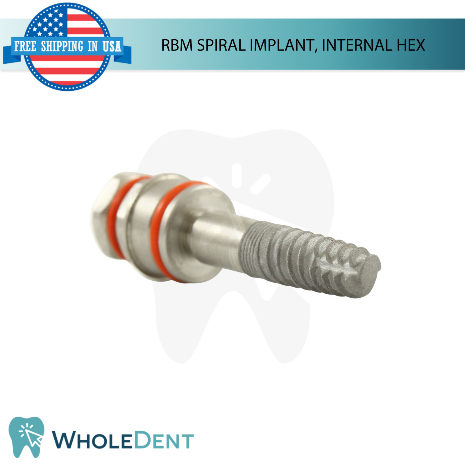 Dental RBM Spiral Fixture Int Hex 2.42mm Slim 2.0mm System Titanium Stability