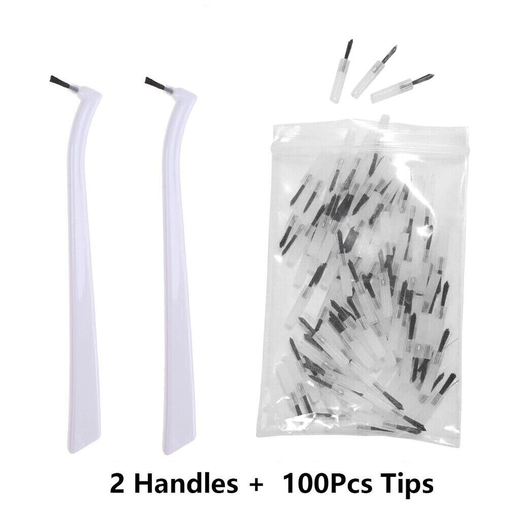Dental Micro Brushes Composite Resin Disposable Mini Applicator Brush Tip Handle