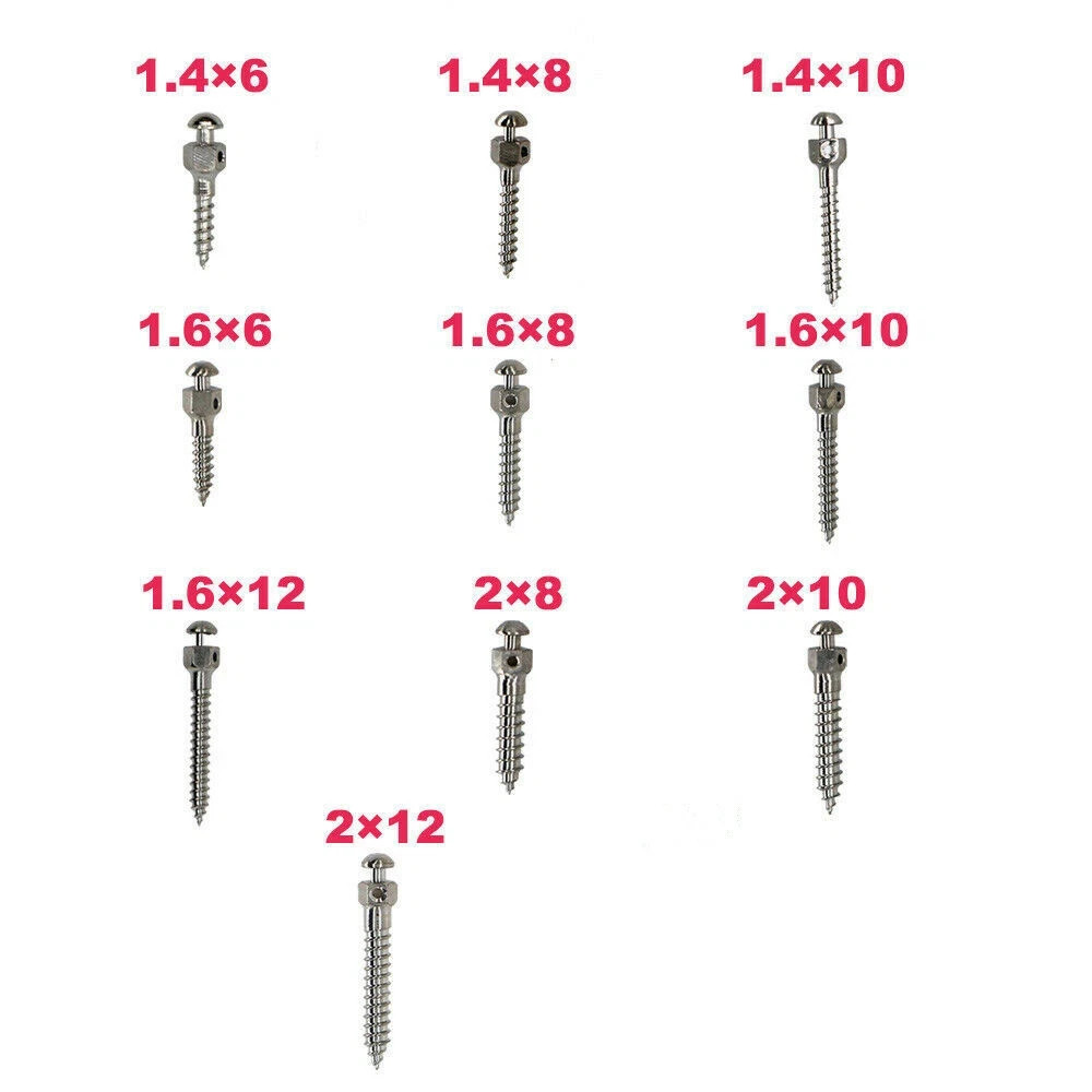 15 Sizes Dental Orthodontic Self-Drilling Titanium Thread Micro Implants Screw