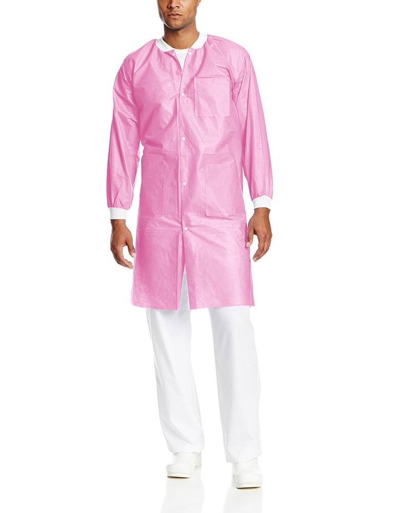 ValuMax 3660LPL Extra-Safe Lab Coats Light Pink Large 10/Pk