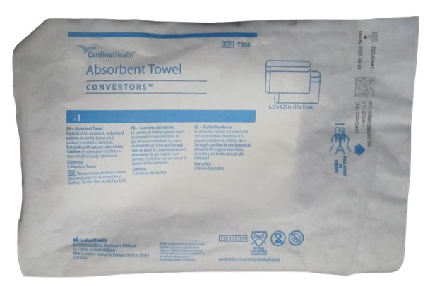 Cardinal Health Absorbent Sterile Towel Convertors 15″x25″ (38x64cm) 2/Pack