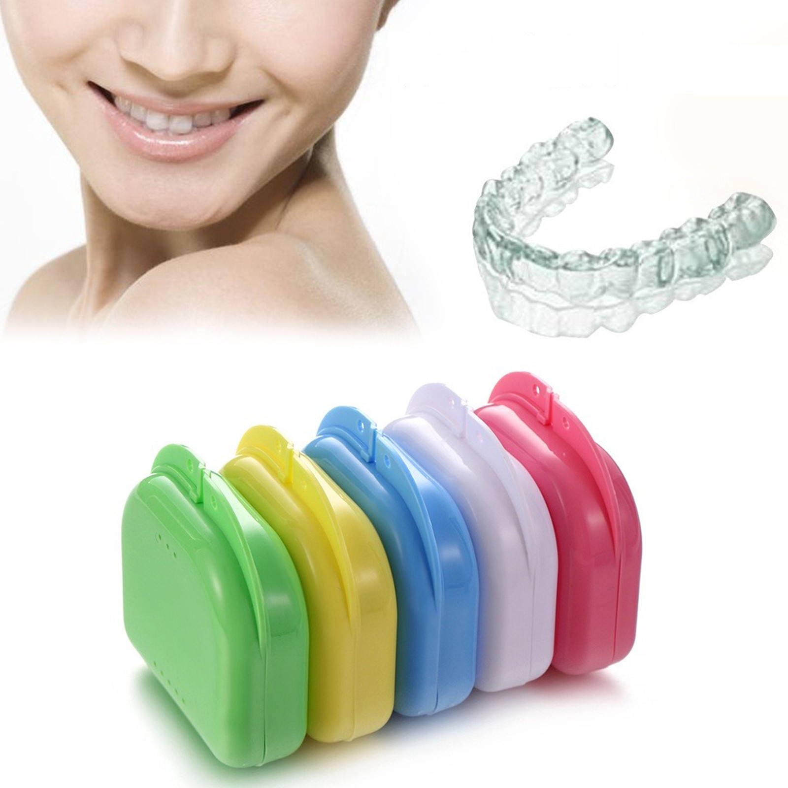 Up to 70 Dental Retainer Denture Storage Case Box Mouthguard Container Assorted