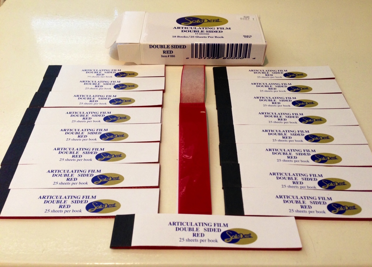Red Extremely-Thin Articulating Film 13 microns Double-Sided USA ACCUFILM type