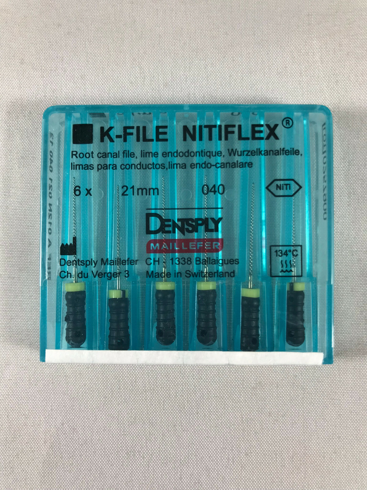 Dentsply Maillefer K-file Endodontic NiTiFlex steel 21mm All sizes 30 files/pk