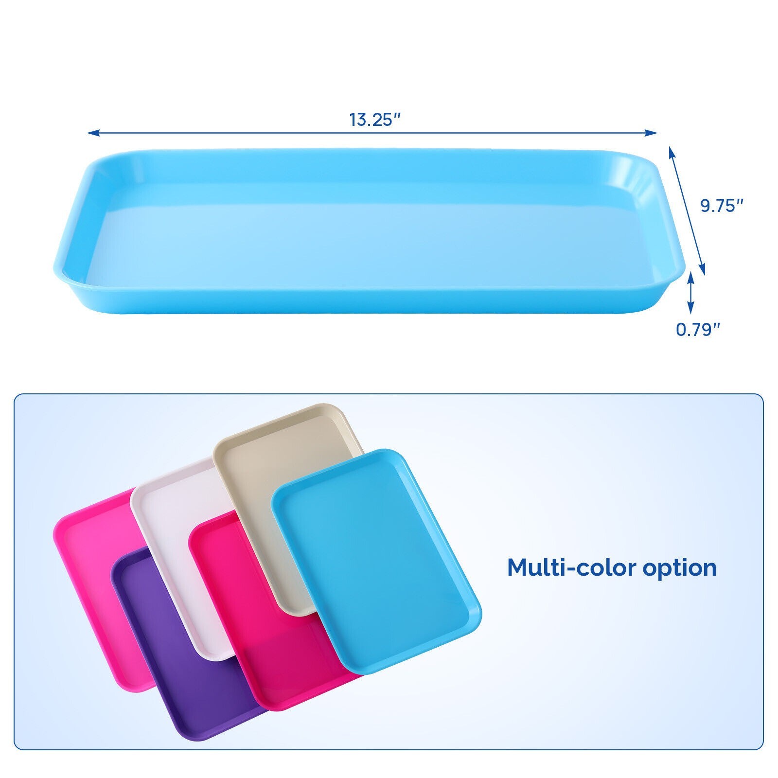 Dental Autoclavable Trays Plastic Instrument Set Up Flat Tray Size B Size F Mini