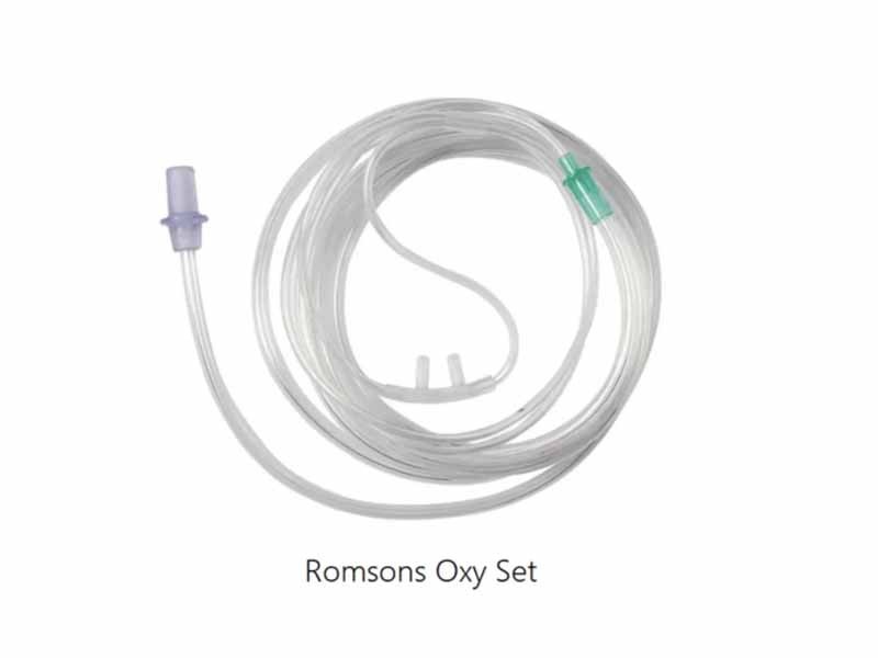 Romsons Oxy Set Nasal Oxygen Cannula for Child, Infant, Neonate Pack of 20