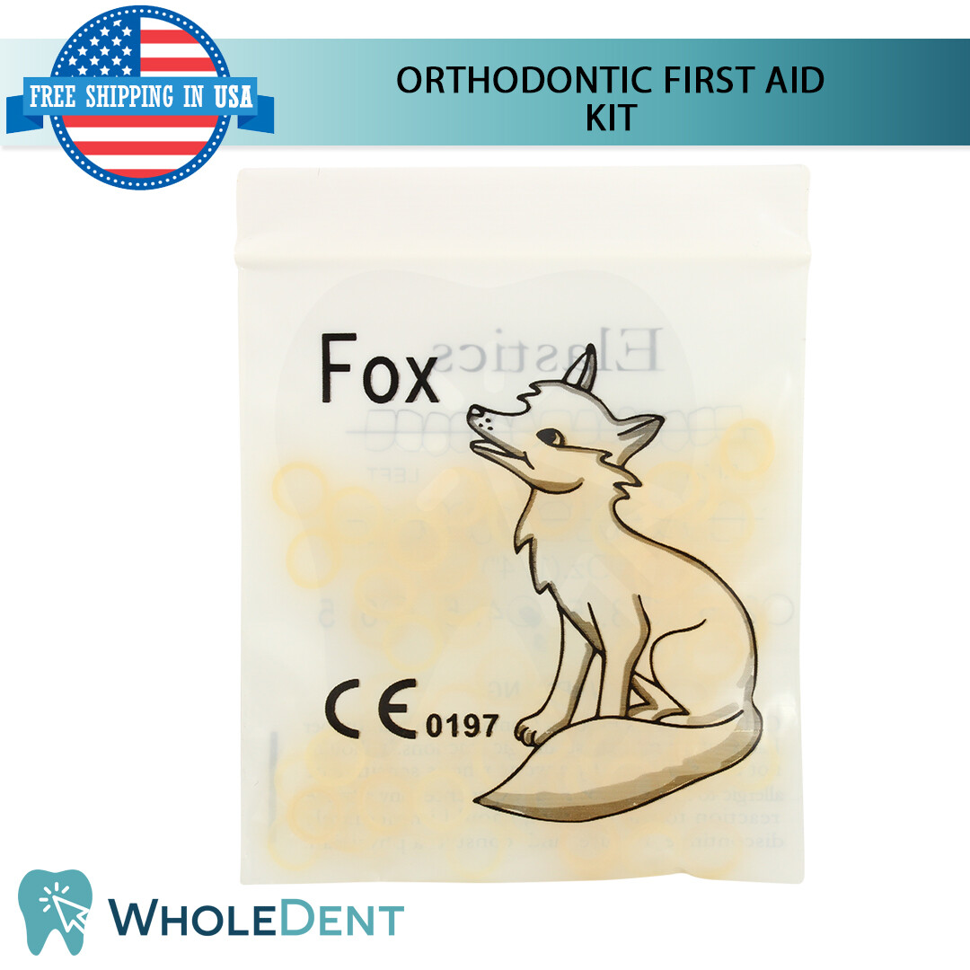Orthodontic First Aid Kit Emergency Home Use Elastics Rubber Bands Wax Dental