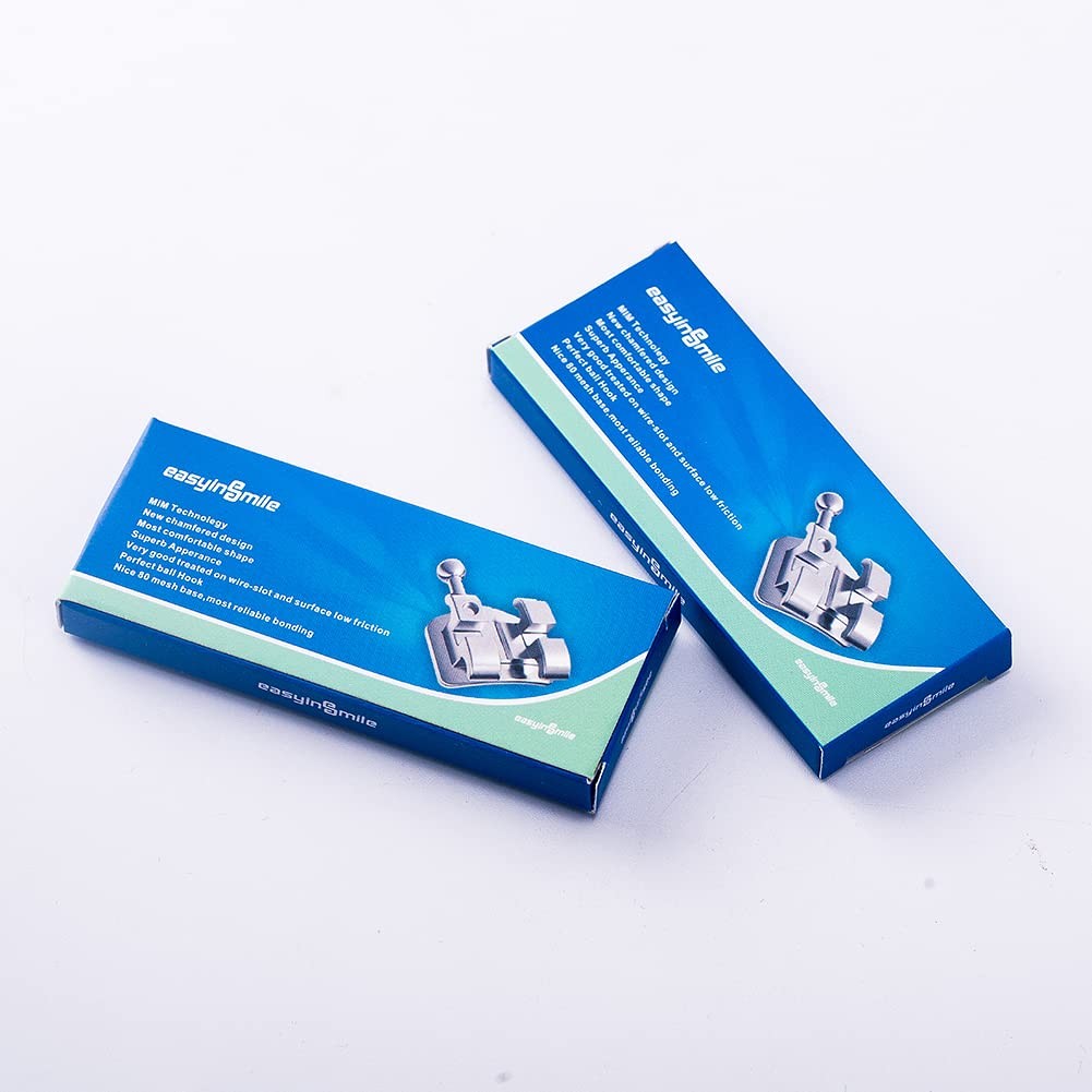 SNAWOP Dental Orthodontic Brackets 20PCS Mini Metal Braces Slot.022 Hooks…