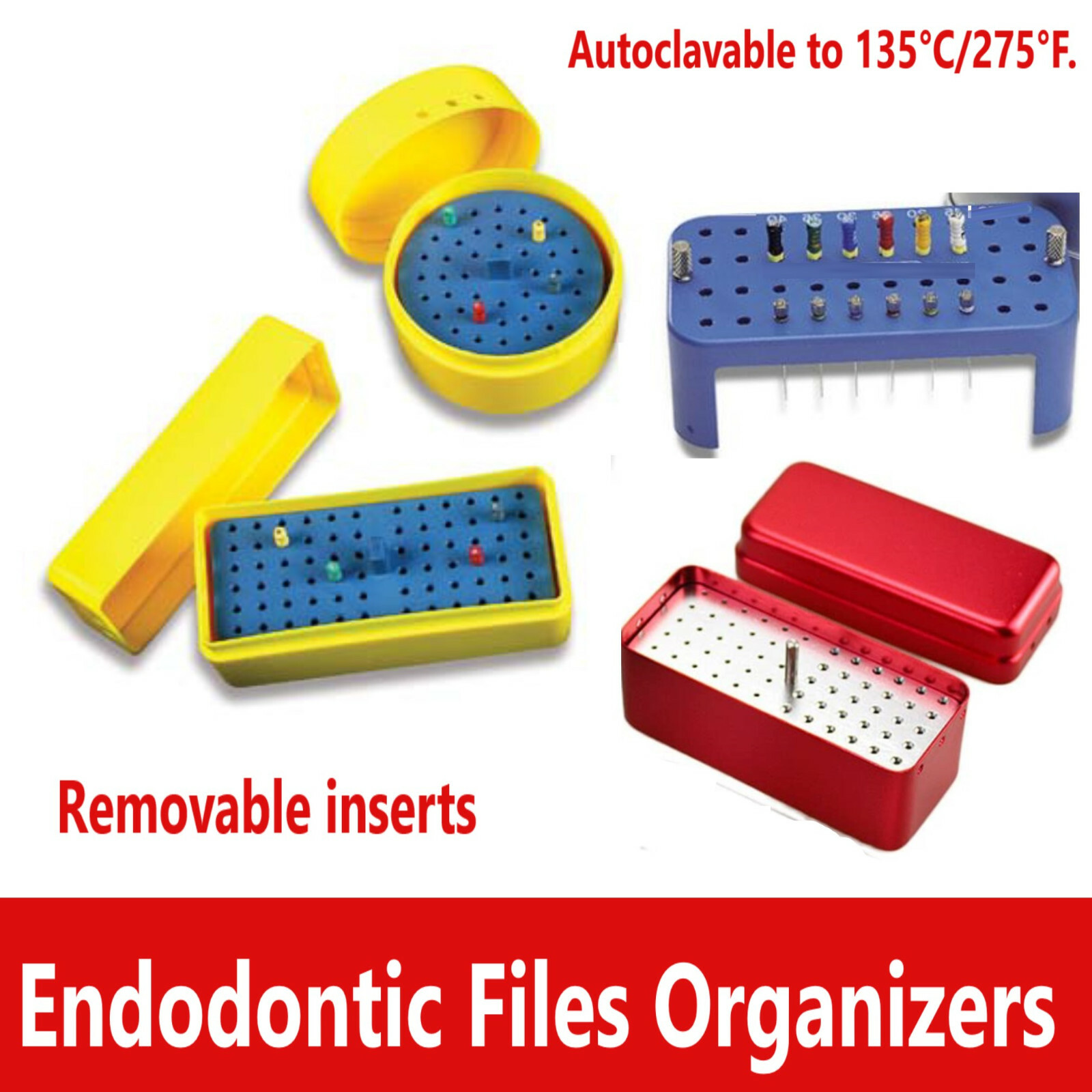 Dental Endo FG Bur Endodontic Root Canal H-files K-files Holder Block Holds 144