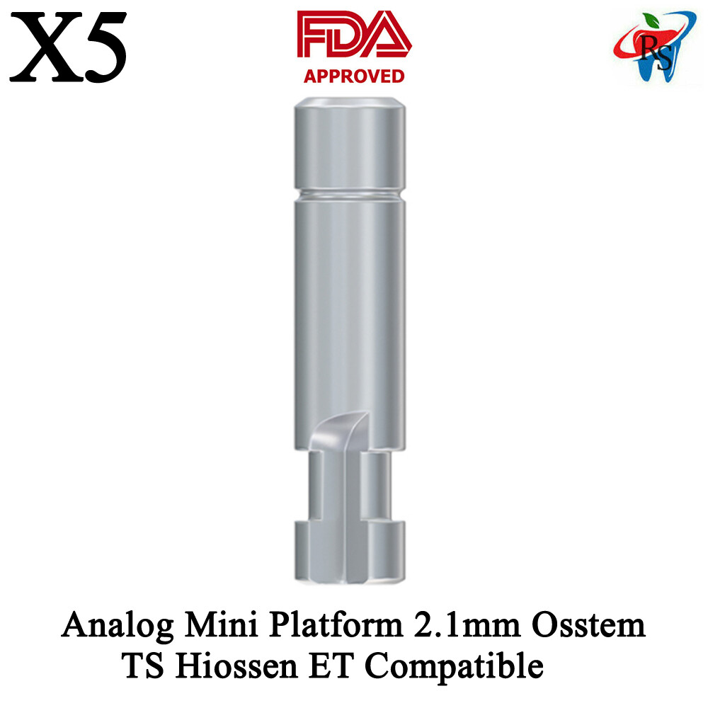 5pcs Dental Lab Prosthetic Analog Mini Platform 2.1mm Oss tem TS Compatible