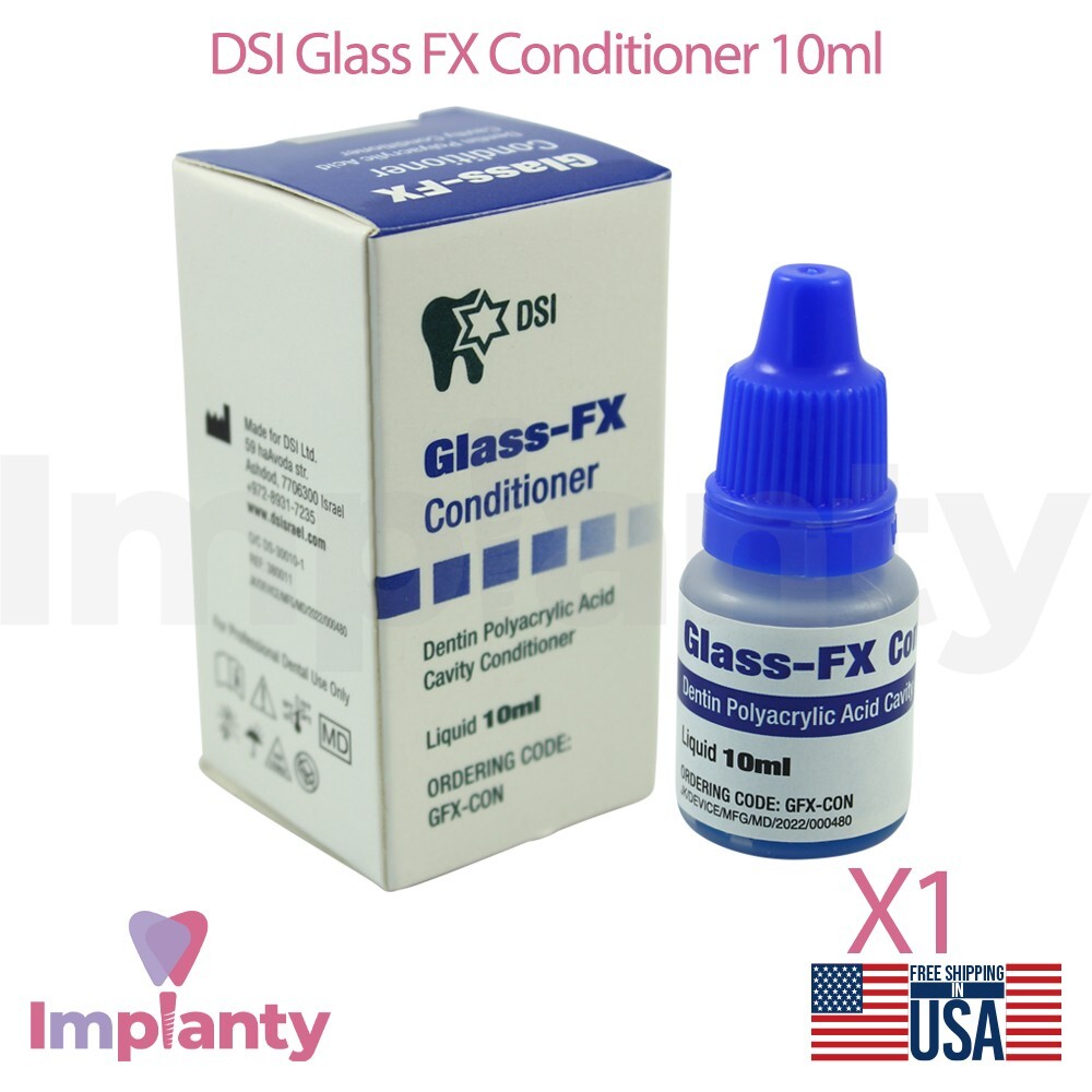 Glass FX Dentin Cavity Conditioner 10ml Restoration Adhesion Dental Bond Cement