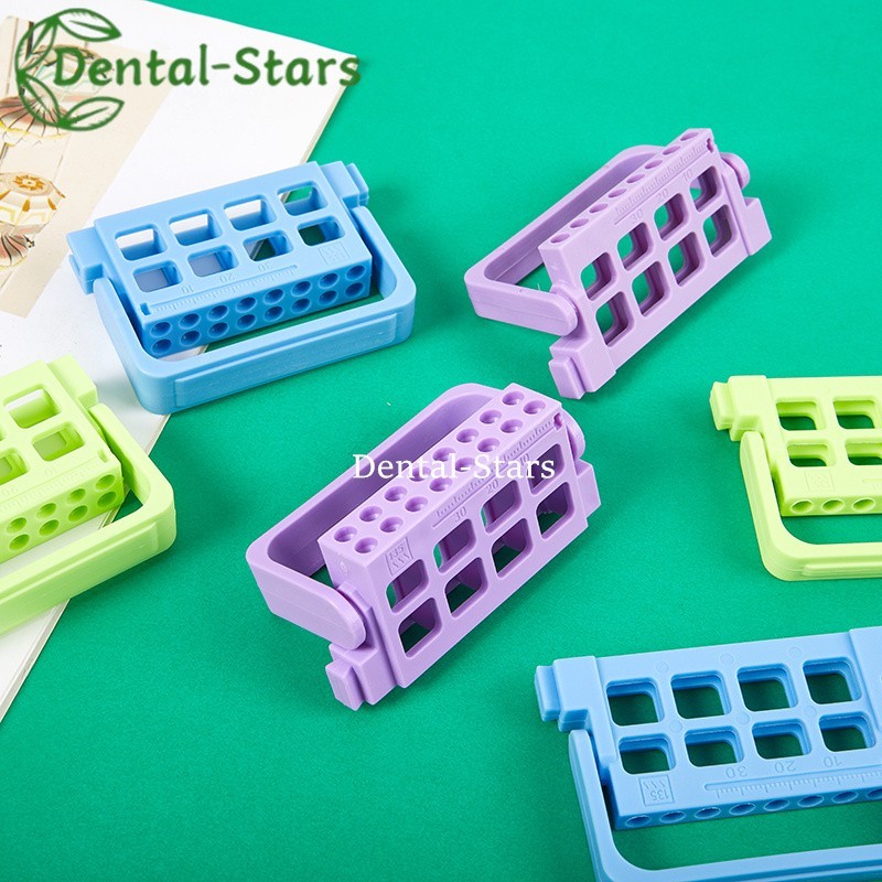 8/16 Holes Dental Bur Endo Files Block Holder Stand Autoclave Disinfection Box