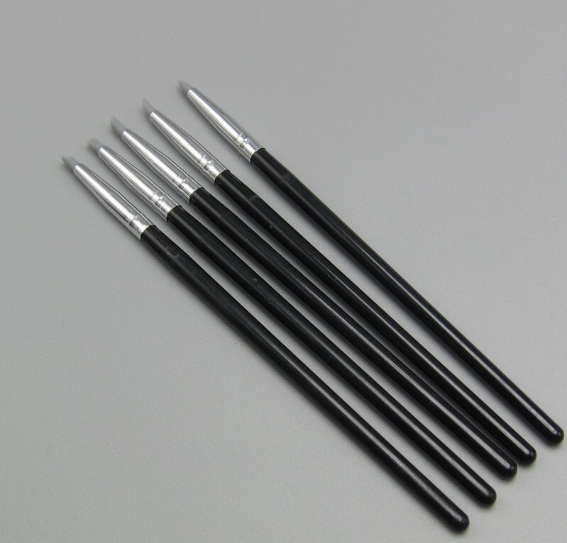 50Pcs Dental Composite Silicone Brush Pen Resin Veneer Cement Porcelain Pen USA