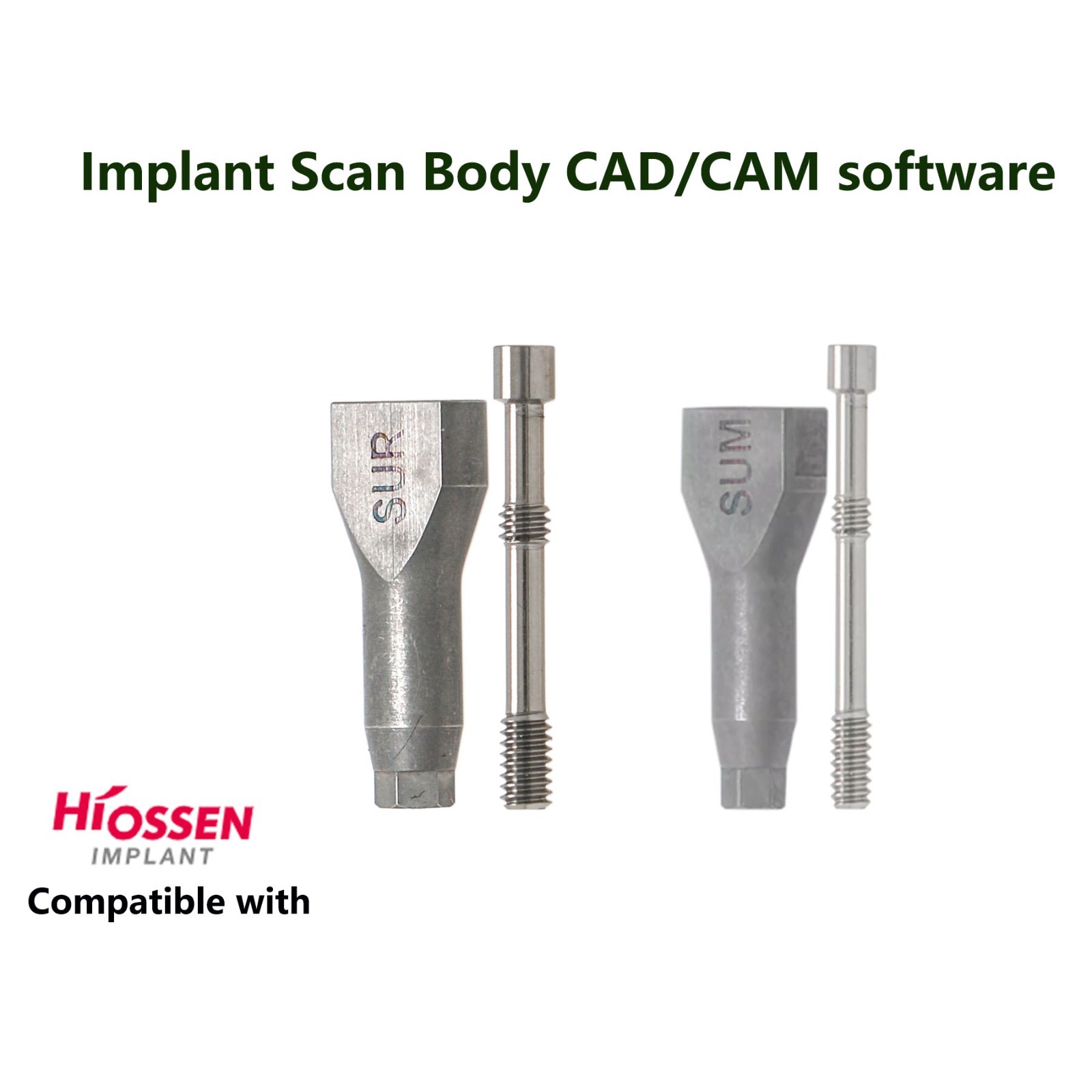 US Internal Hex Implant Scan Body CAD/CAM Abutment Compatible Hiossen Oss ET/TS