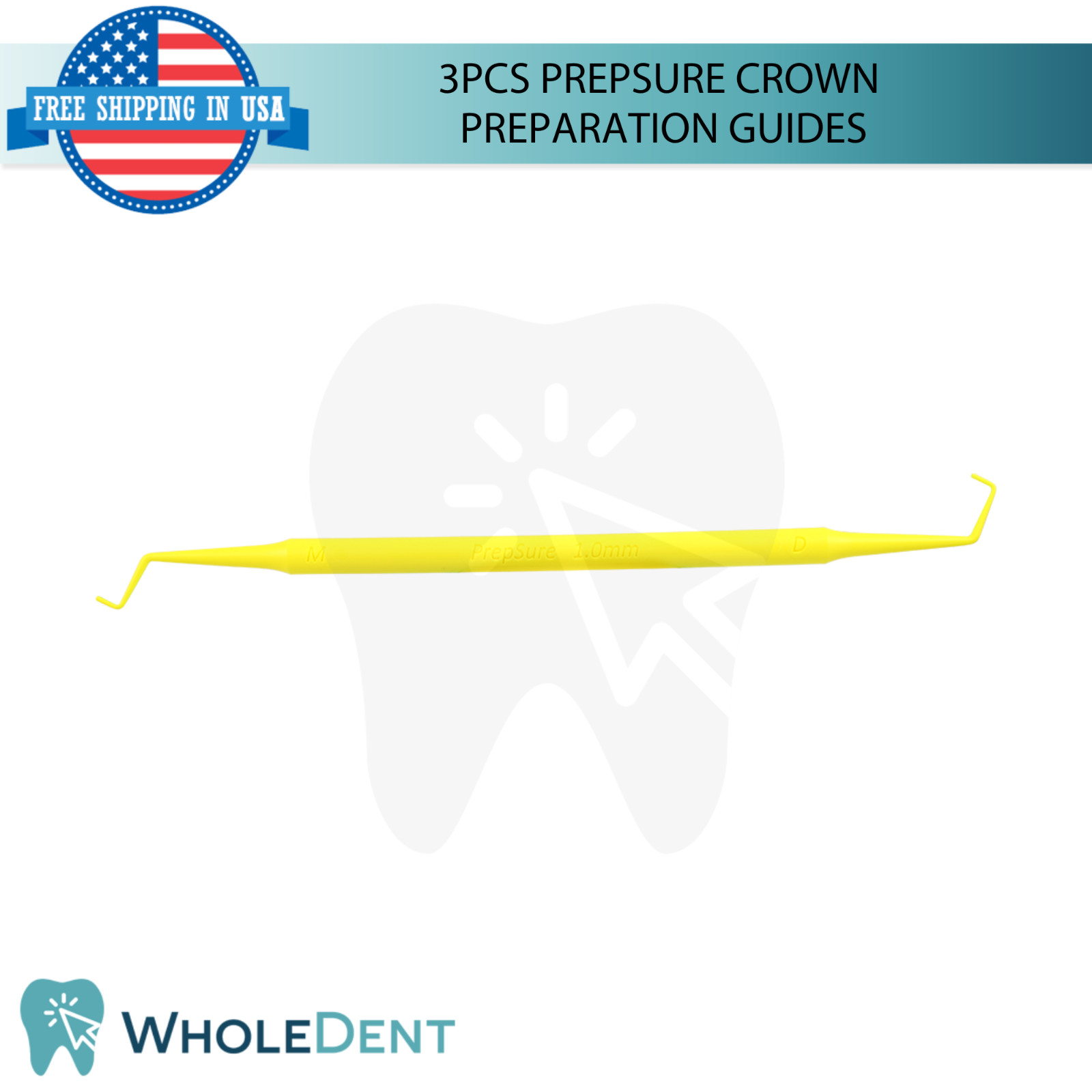 PrepSure Crown Preparation Guides 3pcs Accurate Dental Evaluation Lab Supply