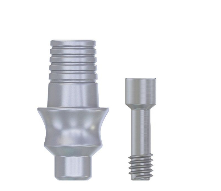 1pcs Dental Ti-Base Concave CAD/CAM Adapter Head Int Rotational With Screw
