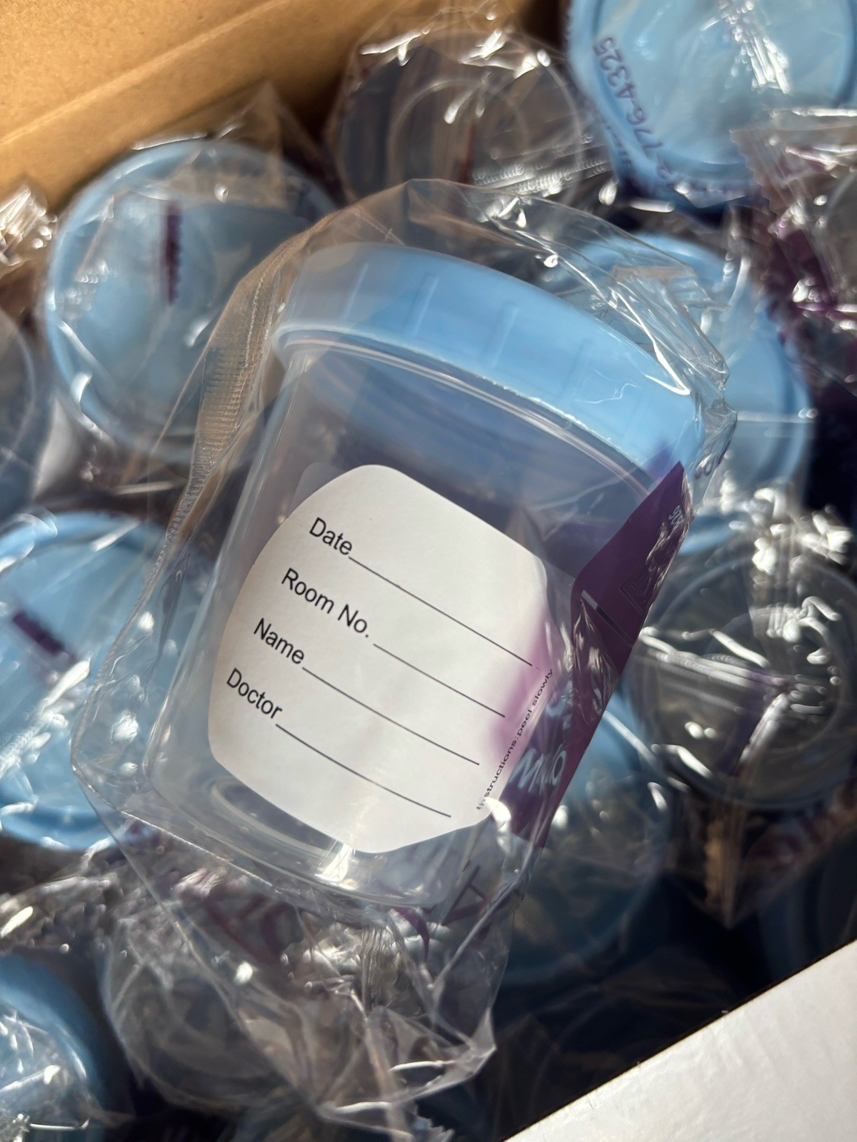 100 Pack Sterile Individually Wrapped Urine Specimen Collection Cups 4 oz E 3/29