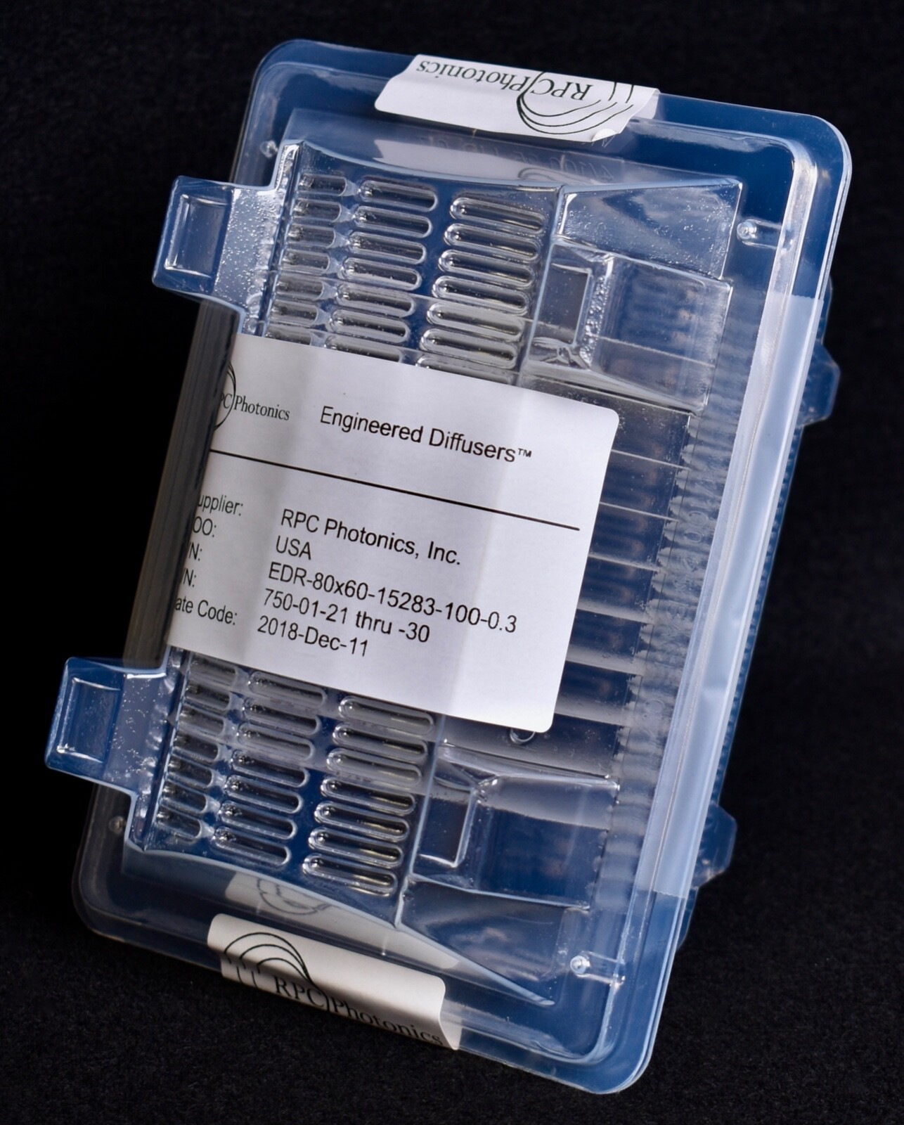 10 Count RPC Photonics Engineered Diffusers Polymer on Glass EDR 80×60 100mm
