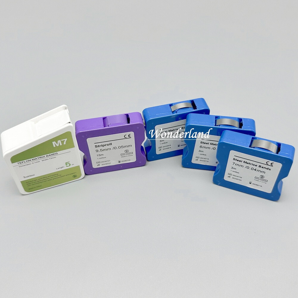 Dental Matrix Bands Teflon/S.S/Resin Film Restoration Light Cured Strip Roll
