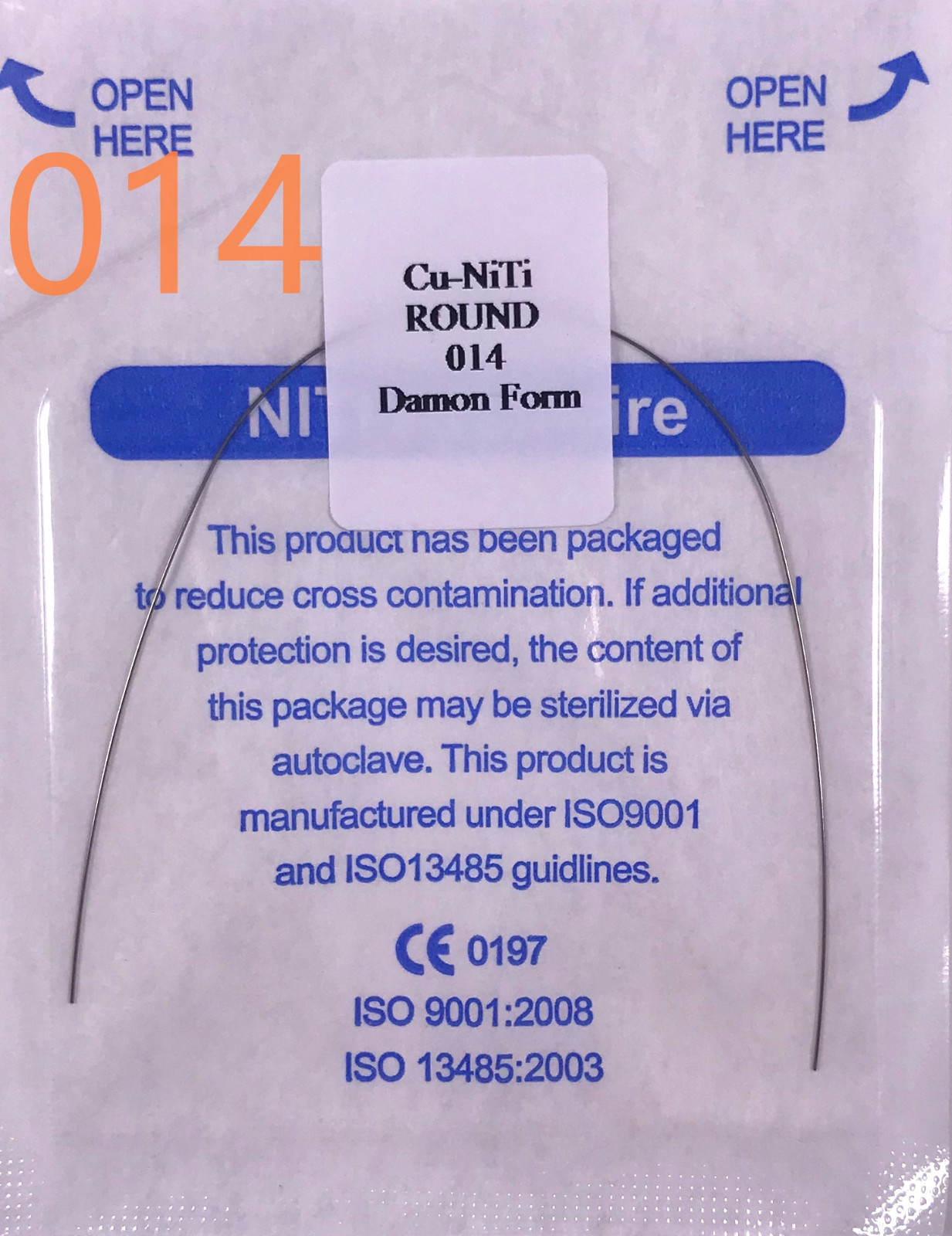Dental Orthodontic Copper Cu-Niti Wires Arch Wires Round 0.014″ Damon Form