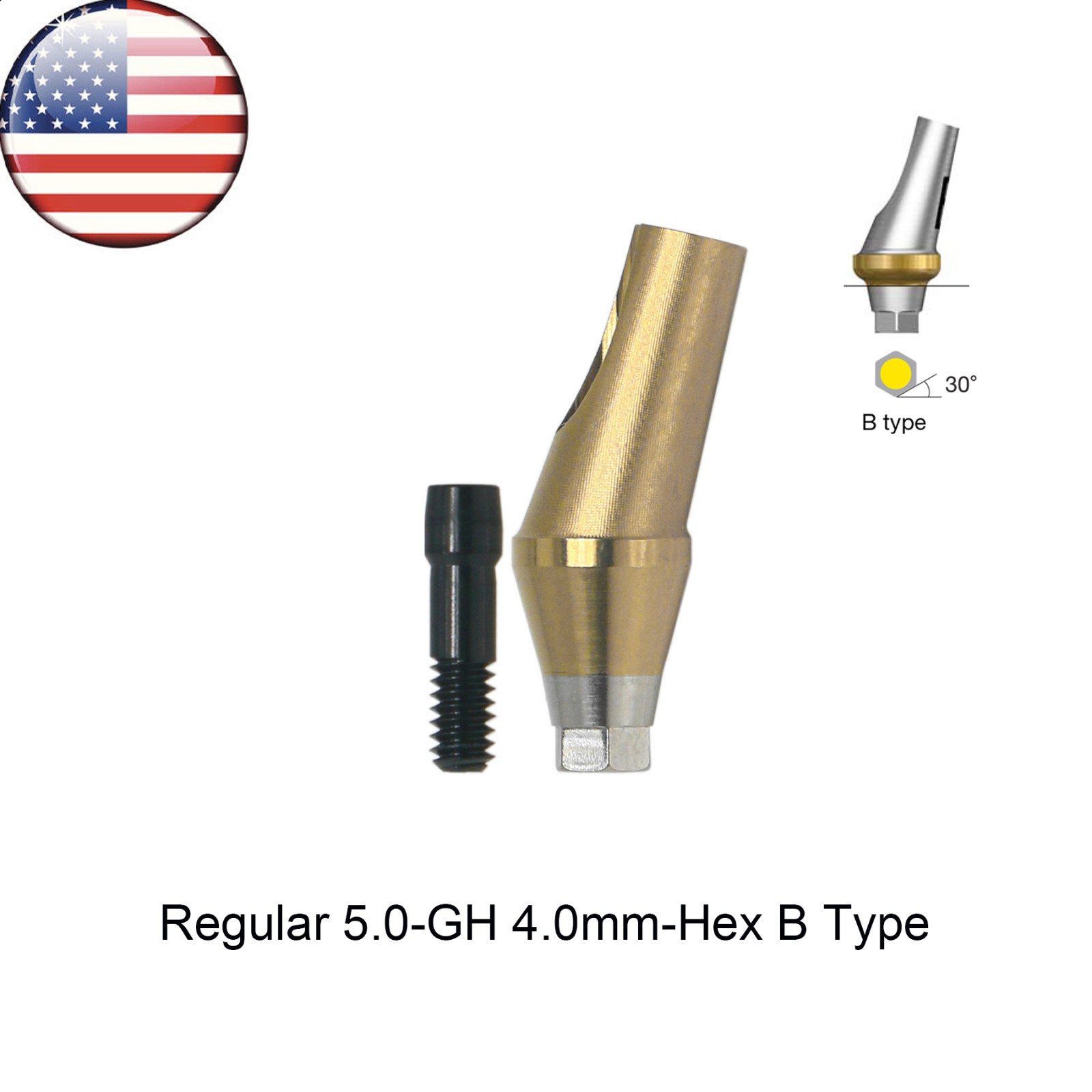 Regular 17°Angulated Angled Anatomic Abutment Osstem Hiossen Implants Ø4.5/5.0mm