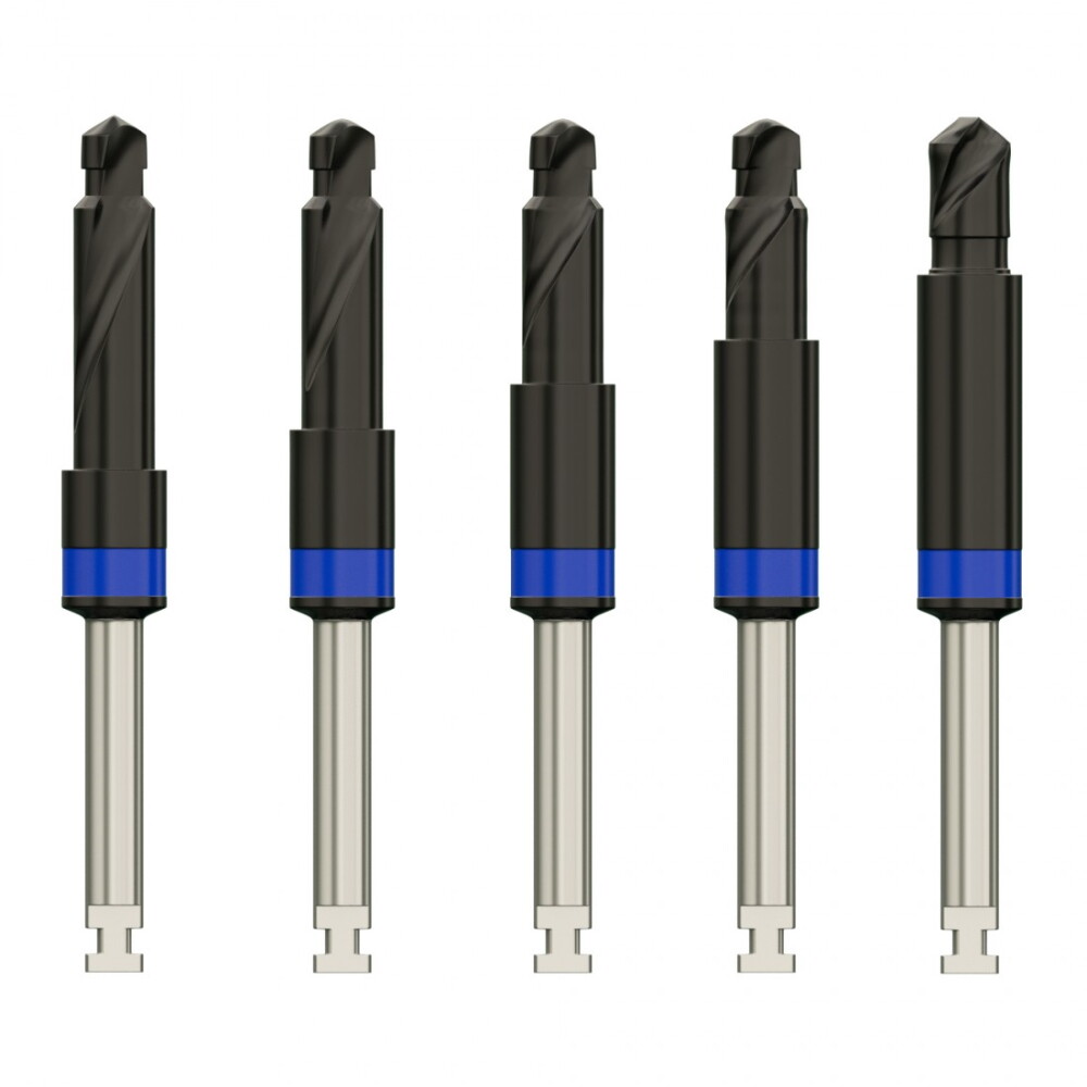 DSI Dental Implant Surgical DLC Coated Step Stopper Drill Bit Drills Kit 28pcs