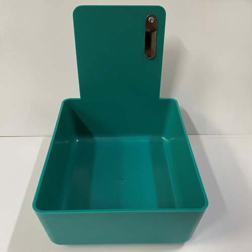 Teal Dental Lab Pan w/ Stainless Steel Clip 12pk 7″ x 5¾” x 2½” Made in the USA