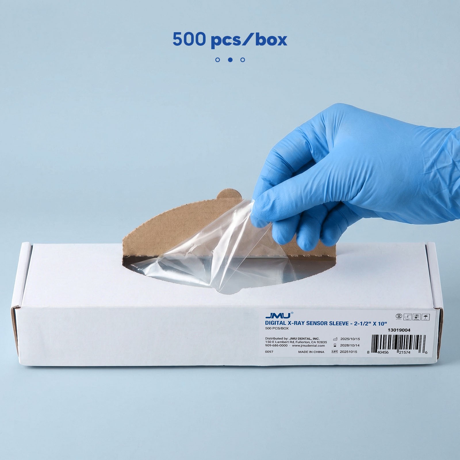 500Pcs JMU Dental Disposable X-Ray Sensor Sleeves Barrier Cover 2-1/2″ x 10″