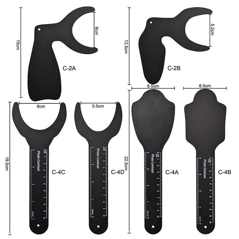 6Pcs/Kit Dental Oral Photo Palatal Photography Contrastors Black Background Tool