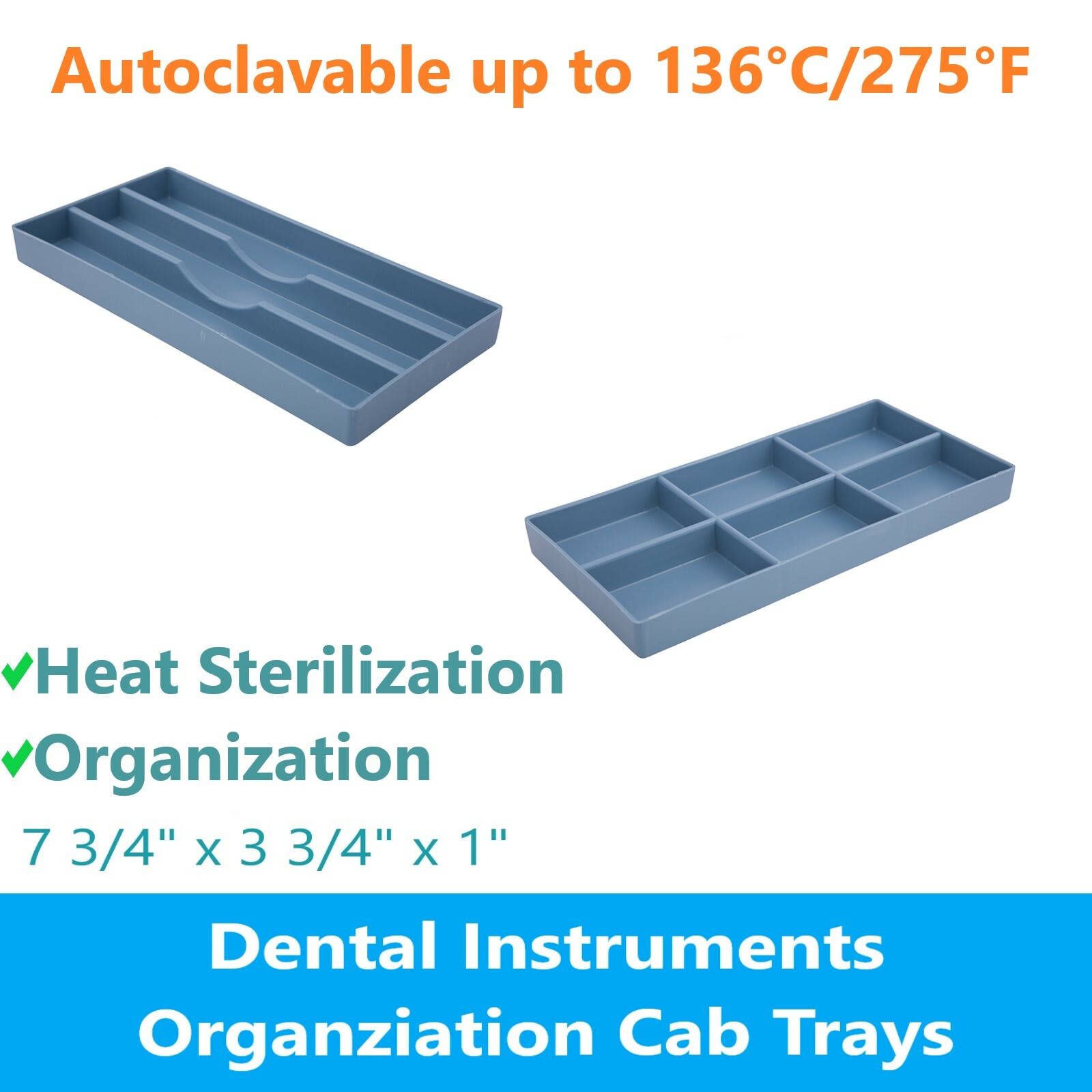Dental Instruments Tray For Sterilization & Organization of Dental Strips, Discs
