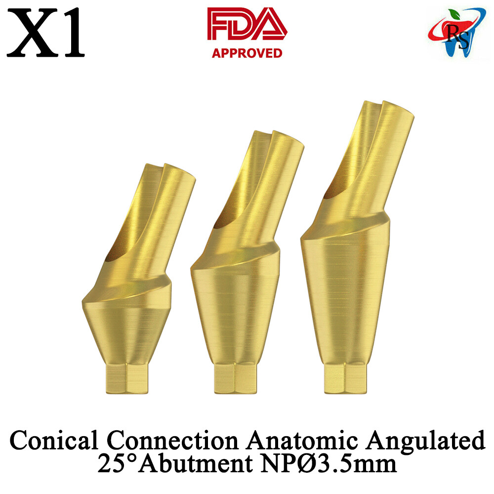 1pcs DSI Abutment Anatomic Angulated 25° Conical Connection NP Ø3.5mm 1.5-4.5mm