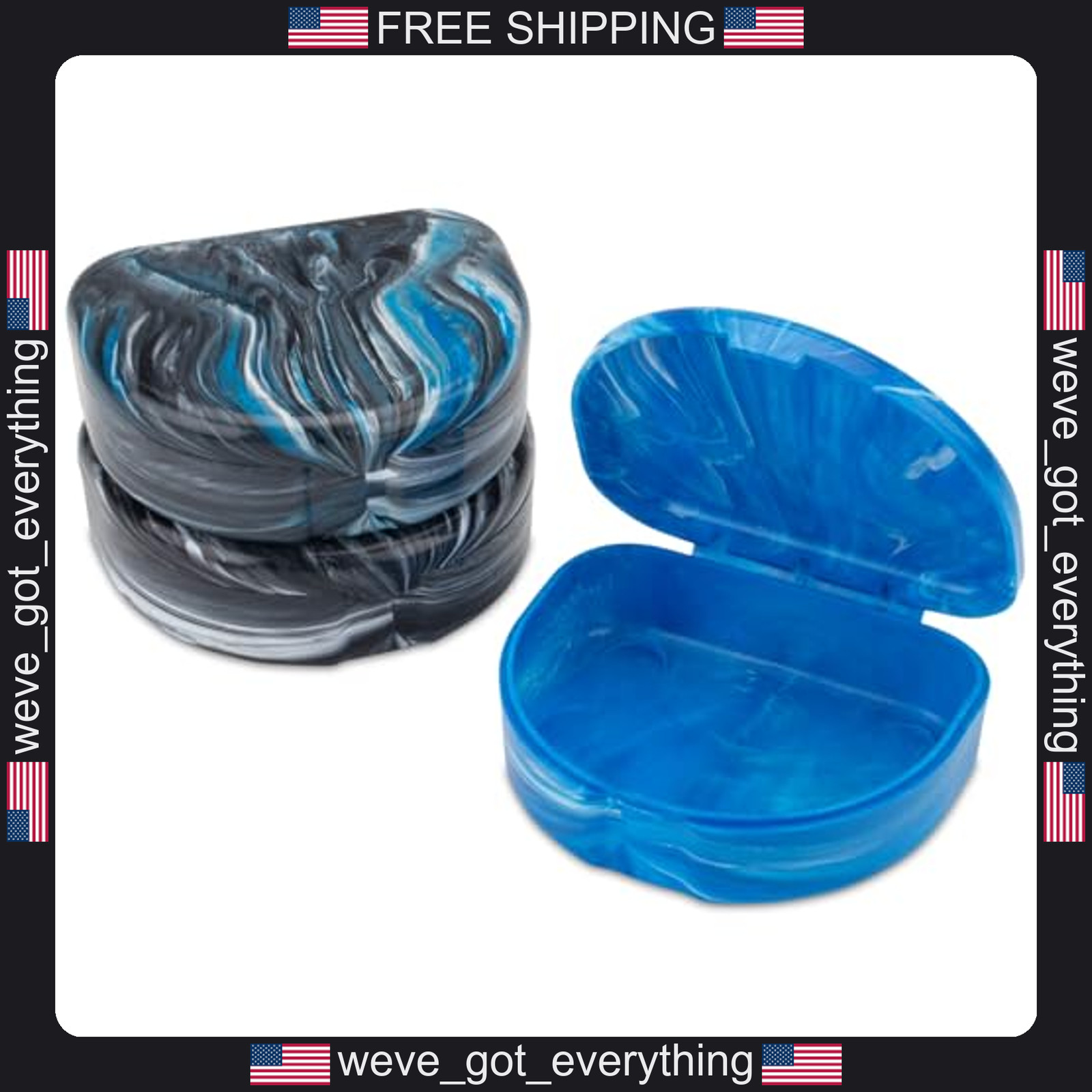 3 Pack Orthodontic Aligner Cases BPA Free Vented Plastic